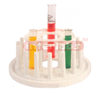 TEST TUBE STAND, ROUND, POLYPROPYLENE